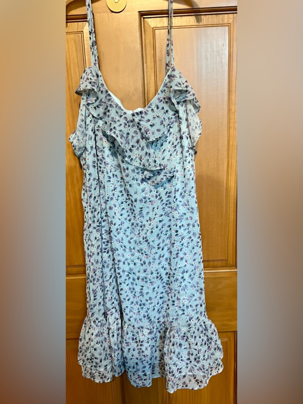 Nordstrom Lulu’s Light Blue Floral Ruffle Sundress